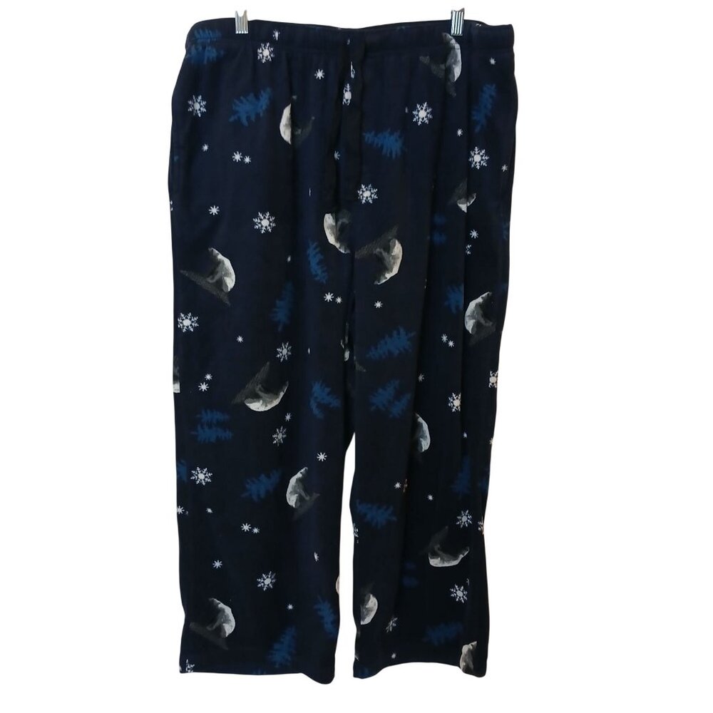 Joe Boxer Mens XL Fleece Pajama Pants Polar Bear Snowflake  Lounge Wear #I-1